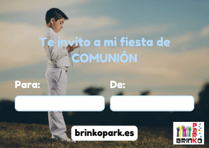 Cara Invitación Comunión Niño Fonteculler