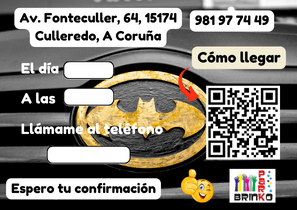 Reverso Invitación Batman Fonteculler
