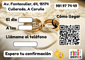 Reverso Invitación Boda Fonteculler