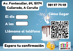Reverso Invitación Cumpleaños Adulto Chico Fonteculler