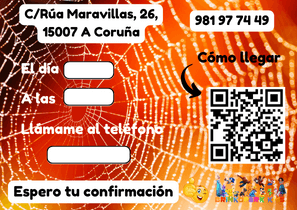 Reverso Invitación Spiderman A Coruña