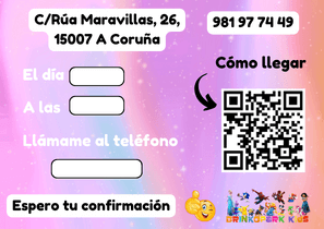Reverso Invitación Unicornio A Coruña