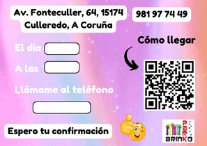Reverso Invitación Unicornio Fonteculler